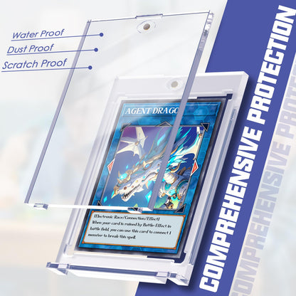 100ct Magnetic Card Holders for Trading Cards, 35pt Acrylic Card Protectors Baseball Card Display Case Fit for Sports Cards, MTG, TCG, Standard Card (Clear)