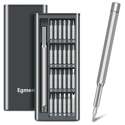 Egmen Precision Screwdriver Set, 25 in 1 Mini Magnetic Small Screwdriver Set Case for PC, Eyeglasses, Computer, Electronic, Watch Repair Kit with Phillips and Star Tiny Screw Driver
