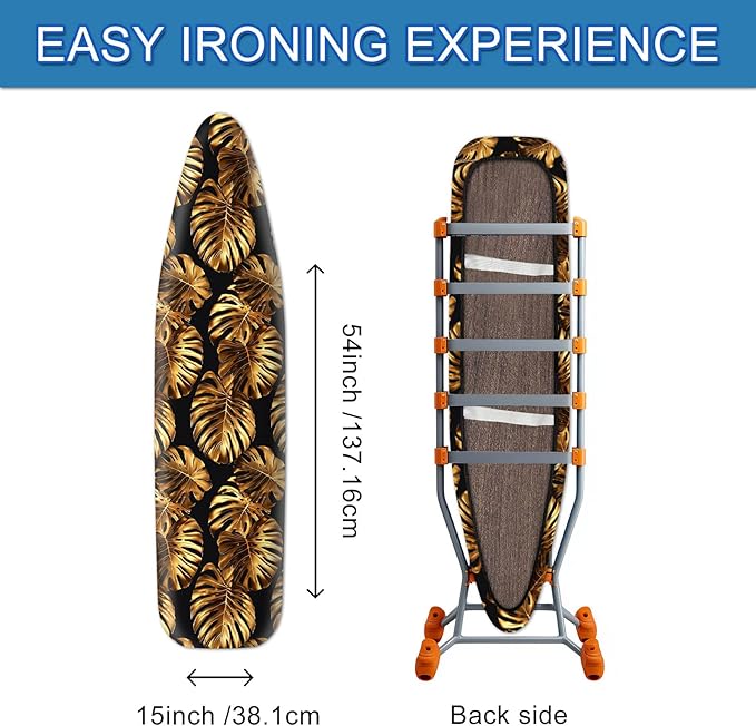 Golden Leaf Ironing Board Cover Stretch Fabric
