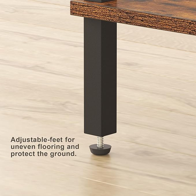 TUTOTAK End Table with Charging Station, Side Table with USB Ports and Outlets