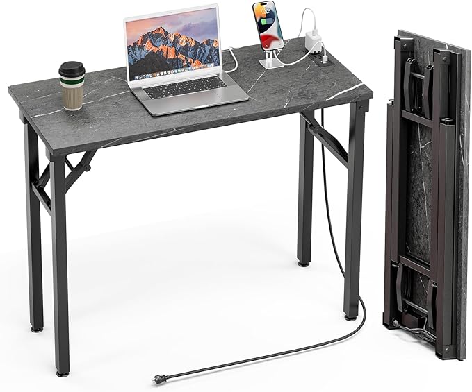 TEMI Small Computer Desk Folding Table