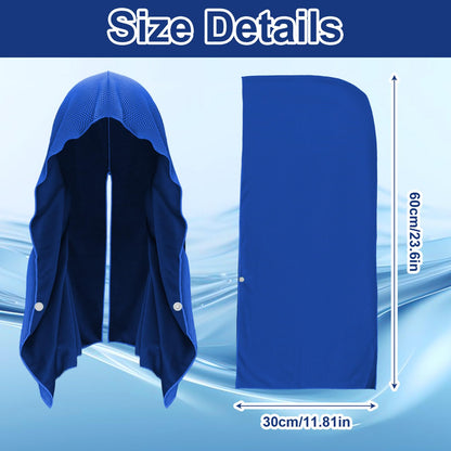 Sdfvsdg 4 Pack Cooling Hoodie Towels Cooling Towels for Neck and Face Quick Drying Sweat Towel Wraps Cooling Head Neck Wraps Sun Protection for Hot Summer Weather Sport Workout
