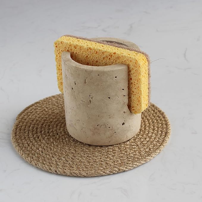 Natural Marble Travertine Sponge Holder