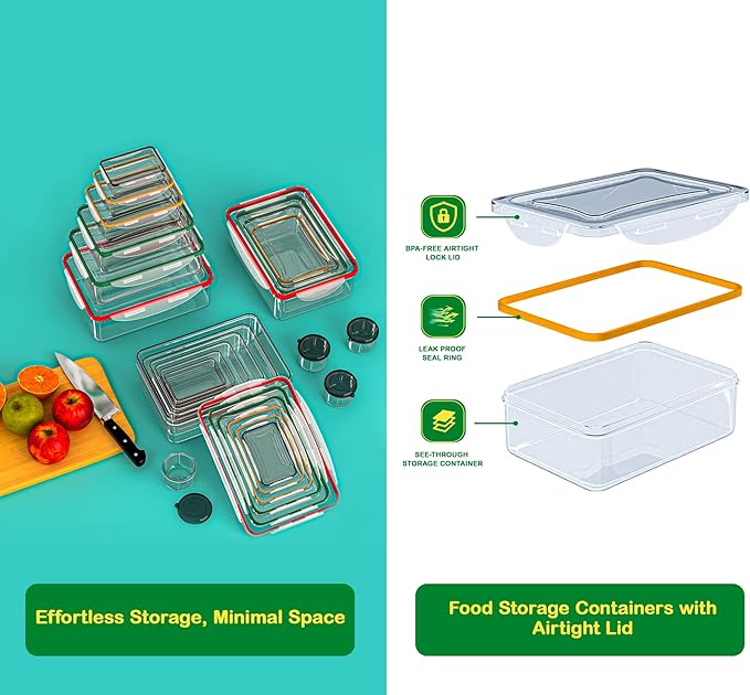 40 Pcs Food Storage Containers