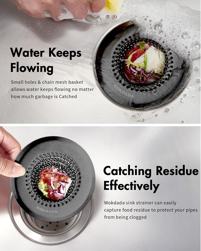 Sink Drain Strainer, Reversible Mesh Sink Strainer