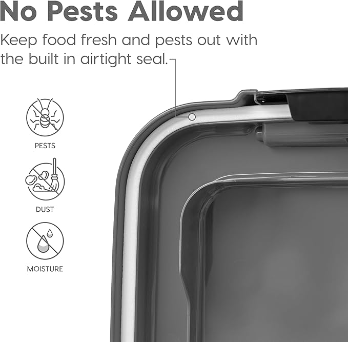 IRIS USA 30 lbs & 11 lbs Combo Airtight Dog Food Storage Container, Stackable