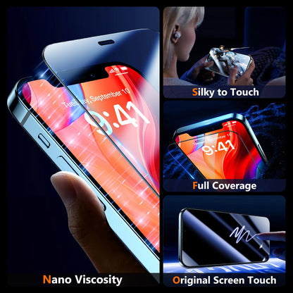 UniqueMe for iPhone 16 Pro Screen Protector - [Military Grade Shatterproof & 9H+ Hardness] Screen Protector 16 Pro Tempered Glass Full Coverage Protection, Easy Installation, 2 Packs