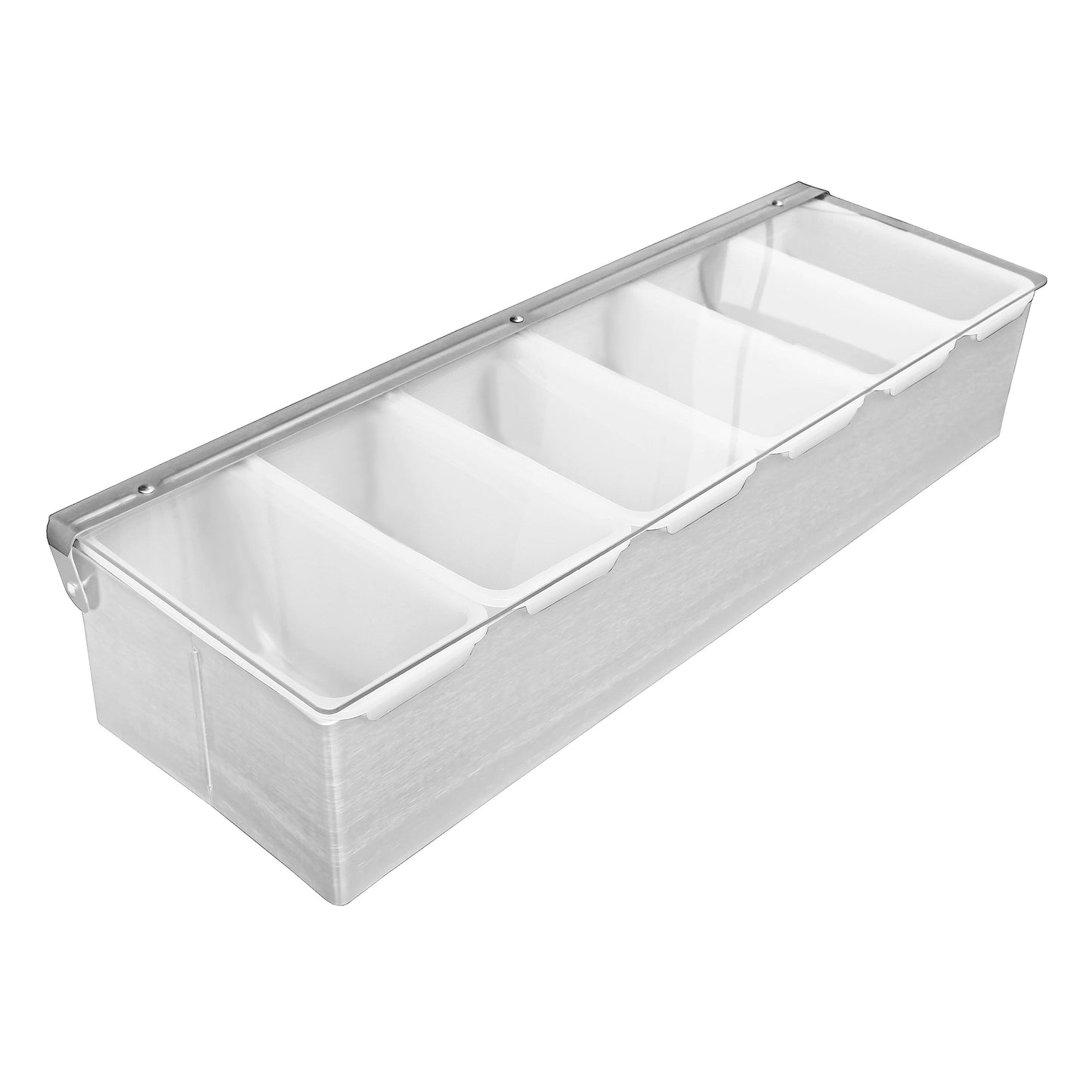 New Star Foodservice 48049 Stainless Steel Condiment Dispenser with 6 Compartments