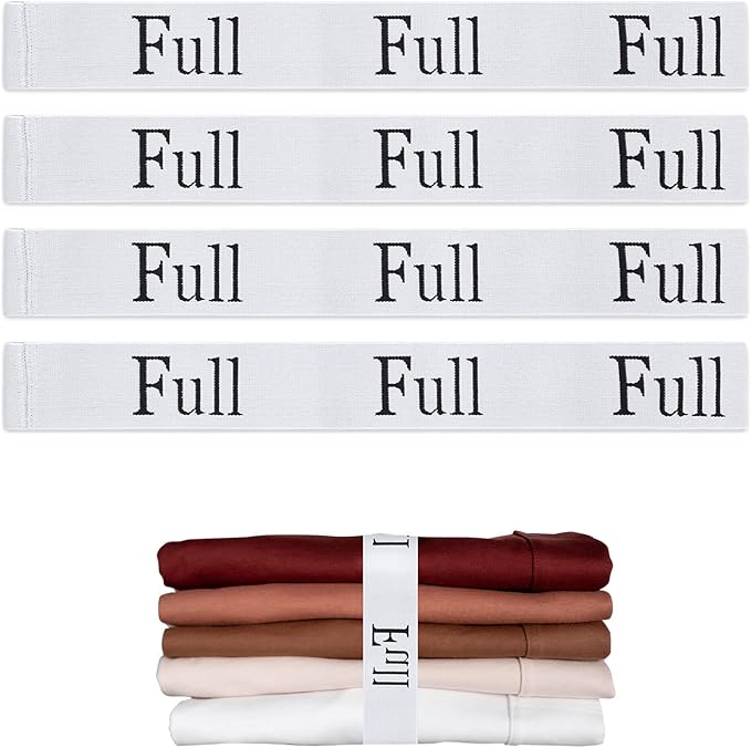 4PCS Bed Sheet Organizer Bands, Storage Labels and Sheet Keepers
