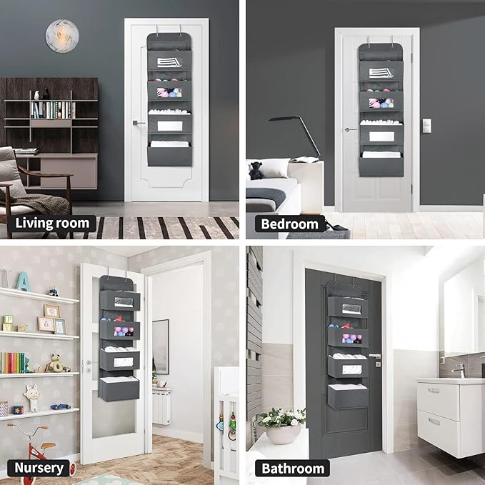 MAX Houser 4-Shelf Over The Door Hanging Organizer