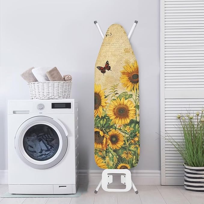 Sunfloral Ironing Board Cover, Iron Board Cover Standard Size, Floral Ironing