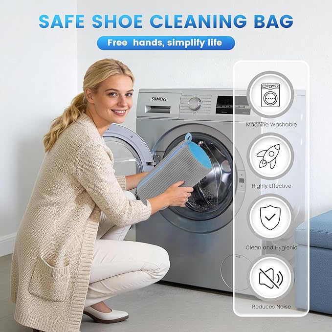 2PCS Shoe Washing Machine Bag, Laundry Bags Durable Zipper
