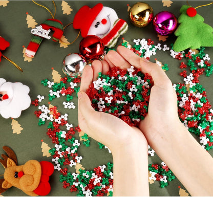 1840pcs Christmas Tri Beads, Tri Beaded Ornament Kit Christmas DIY Bead Christmas Tree Hanging Decoration，Xmas Beads Ornaments Candy Cane Ornament