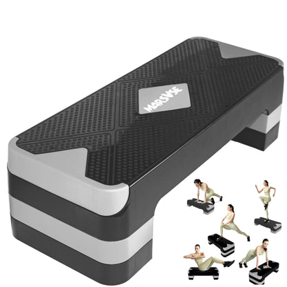 Steppers for Exercise at Home,Exercise Step,26.5-Inch Pedals with 4-Inch and 6-Inch and 8-Inch Height Adjustable Lifters, Women's Home Gym Aerobics Equipment,Adjustable Aerobics Pedals,Stepped