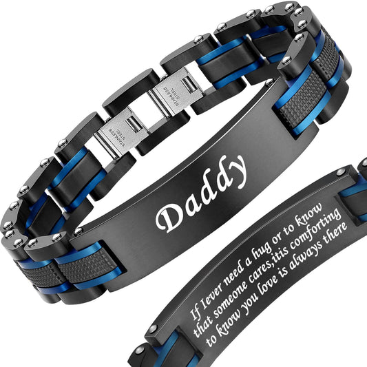Zillaly Men's Bracelet Two-Color Diamond Hip-hop Jewelry Gift Birthday Jewelry Gift Husband Boyfriend