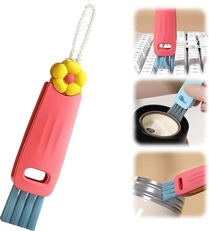 3 in 1 Cup Lid Cleaning Brush, Portable Cup Lid Cleaner