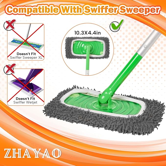 Reusable 100% Coral Fleece Mop Pads Compatible