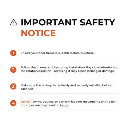 Sportneer Pull Up Bar Doorway Chin Up Bar No Screws Door Frame Chin Up Push Up Sit Up Bar Adjustable 75-94cm (29.5''-37'') Up to 200kg Capacity Workout Bar