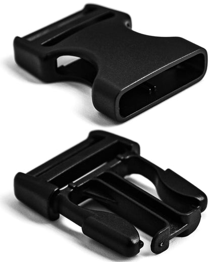 LASIGHT Buckles for 1 inch Wide Webbing Straps: Quick Side Release Buckle 10 set and Tri-Glide Slide 20 pcs Fit 1" Nylon Web Belt, Plastic Snap Fastener Clip Heavy Duty Replacement Dual Adjustable