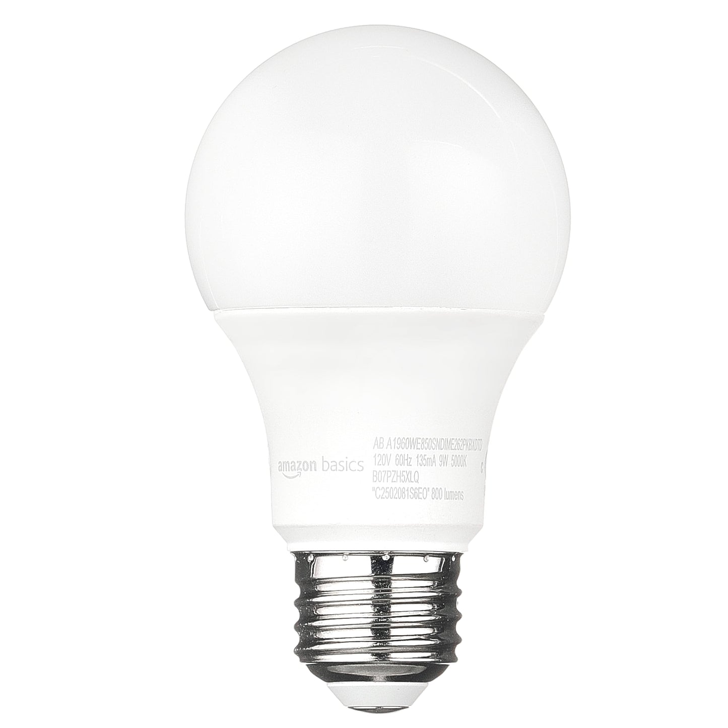 Amazon Basics A19 Dusk to Dawn Sensor LED Outdoor Light Bulb, 60W Equivalent, Energy-Efficient 9W, Daylight 5000K, E26 Base, 10,000 Hours, 2 Count (Pack of 1)