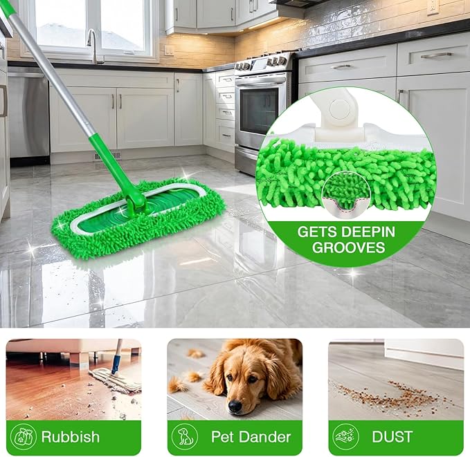 Mop Pads for Swiffer Sweeper Reusable Mop Dry Wet Mop Pad Refills Microfiber