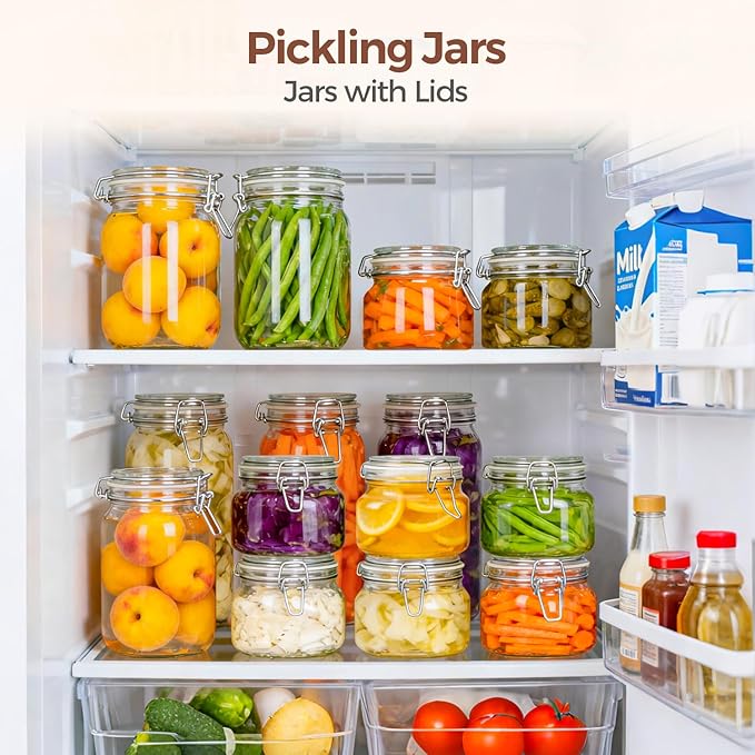 ComSaf 6 Pack 17 oz Glass Jars