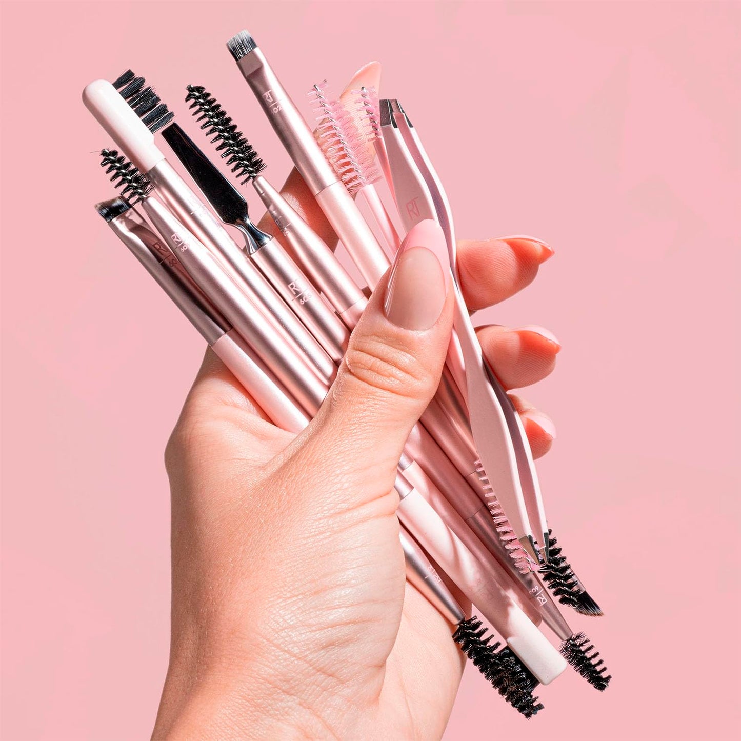 Real Techniques Eye Shade & Blend Makeup Brush Trio, For Eyeshadow & Liner, Makeup Tools for Shaping & Grooming Brows, Defined Makeup Look, Synthetic Bristles, Vegan & Cruelty-Free, 3 Count