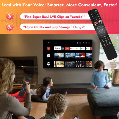 RMF-TX500U for Sony TV Remote Replacement, for All Sony Remote/Sony Bravia TV Voice Remote, RMF-TX500U for Sony Remote Control for Smart TV XBR/KD/XR Series X800H X950G A8H Etc, 1 Year Full Warranty
