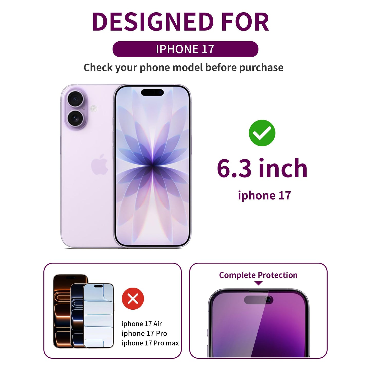 2 Pack Privacy Screen Protector for iPhone 16 Pro Max Tempered Glass 6.9inch Private Saver Anti-Spy Eye Protection Anti-Scratch Full Coverage