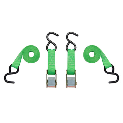 SmartStraps 6’ Cambuckle Tie Down, 2 Pack — Standard Duty Tie-Down Ratchet Straps — 1,200lb Break Strength, 400lb Safe Work Load — Ideal for Tying Down Dirt Bikes, ATVs and Mowers