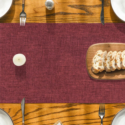 Artoid Mode Dark Red Table Runner, Seasonal Christmas Valentine's Washable Kitchen Dining Table Decoration for Home Party Decor 13x72 Inch