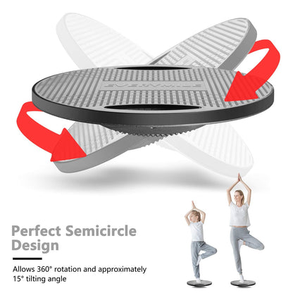 EVERYMILE Upgraded Wobble Balance Board, Exercise Board for Balance and Core Training, 16.5" TPE Non-slip Bigger Surface, Stability Board for Adults, Home Gym, Standing Desk & Physical Therapy