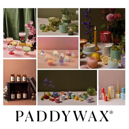 Paddywax Artisan Apothecary Scented Candle with Lid in Reusable Glass Jar, Clean-Burn Soy Candle with Approx. 54 Hour Burn Time, Sea Salt & Sage, 8 oz.