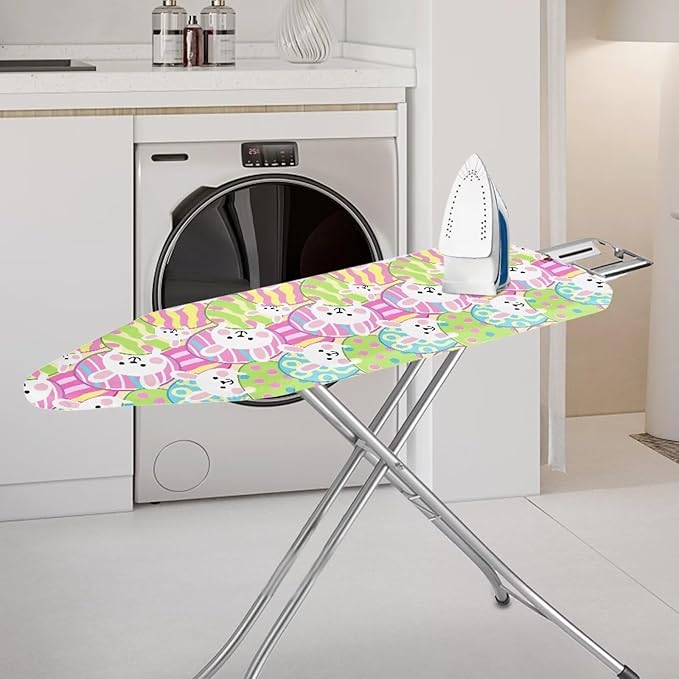 Sprowallow Cartoon Rabbit Ironing Board Covers Silicone Coating 15x54 inch