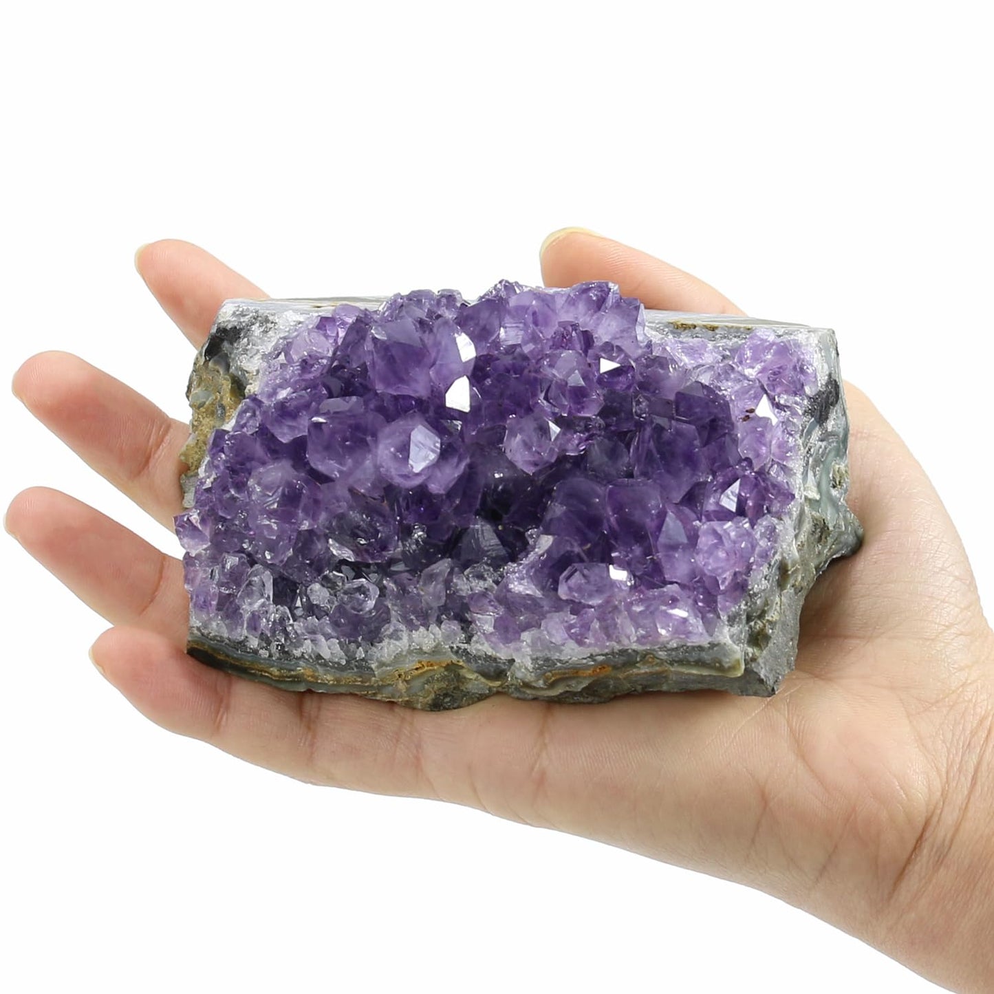 Namzi Raw Amethyst Stones and Crystals Rock, Natural Amathesis Crystal Clusters, Geodes with Crystals, Cuarzo Amatista Original, Real Amethyst Crystals Geode, Gemstones, Healing Crystals(1.1Lb)
