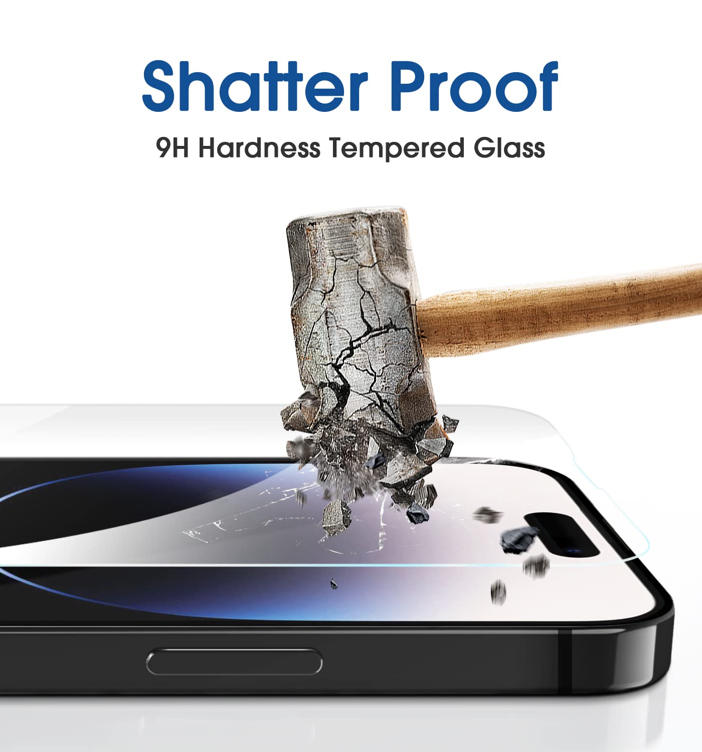 amFilm Easiest Installation OneTouch for iPhone 15 Pro Max Screen Protector [6.7 Inch] Tempered Glass + Camera Lens Protector, Auto-Alignment Tech, Bubble Free, Case Friendly, Anti-Scratch [2+2 Pack]
