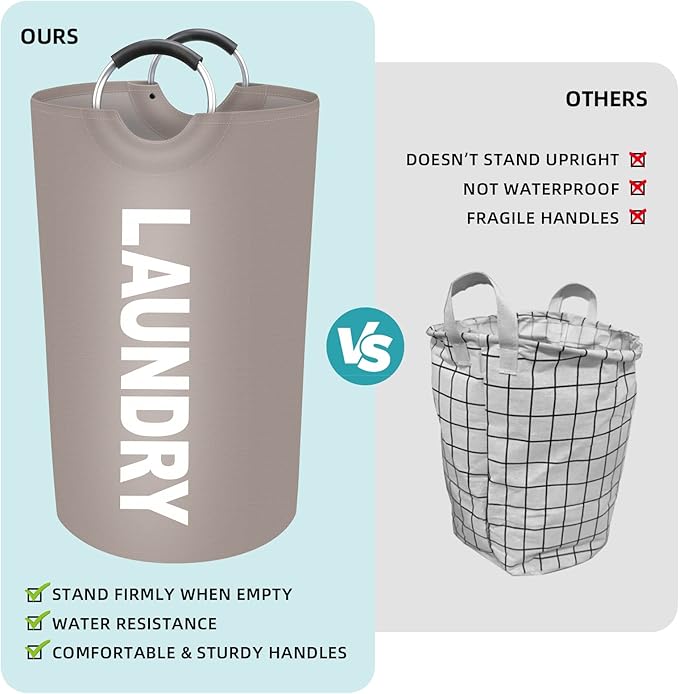 StorageRight 90L Large Laundry Basket, Laundry Hamper, Dirty Clothes Hamper