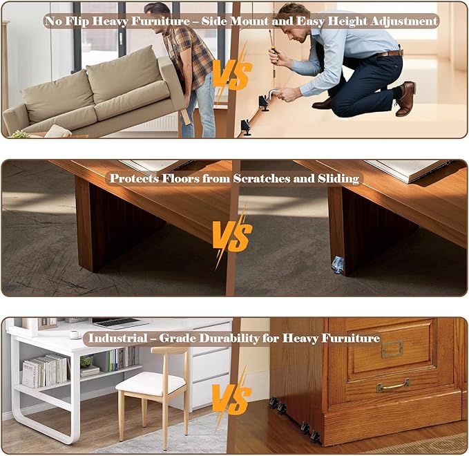 Heavy Duty Leveling Feet, 4 Pack Adjustable Furniture Levelers