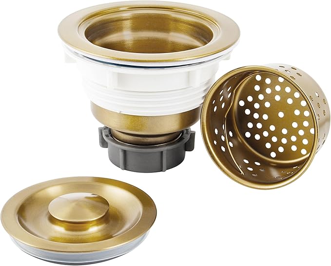 LQS Kitchen Sink Drain Strainer Assembly, Sink Drain 304 Stainless Steel