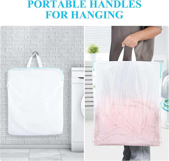 OTraki 20x24 Inch Laundry Bags Mesh Wash Bags 2 Pack Delicates Bag Lingerie