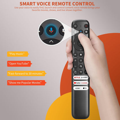 Voice Replacement Remote for TCL Google TV Remote, Compatible with TCL Q6/Q7/QM8/S3/S4 Series（Not Applicable to Roku TVs）