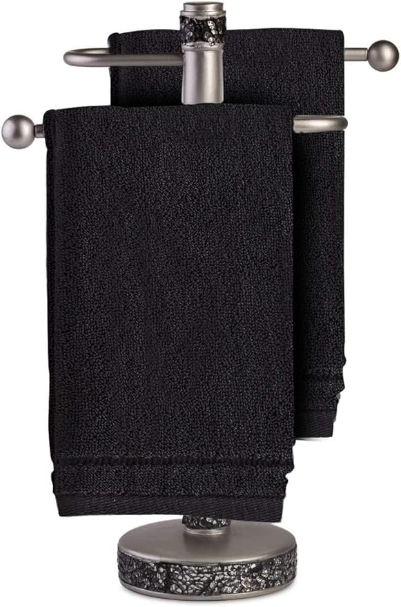 Creative Scents Cotton Fingertip Towels Set Black