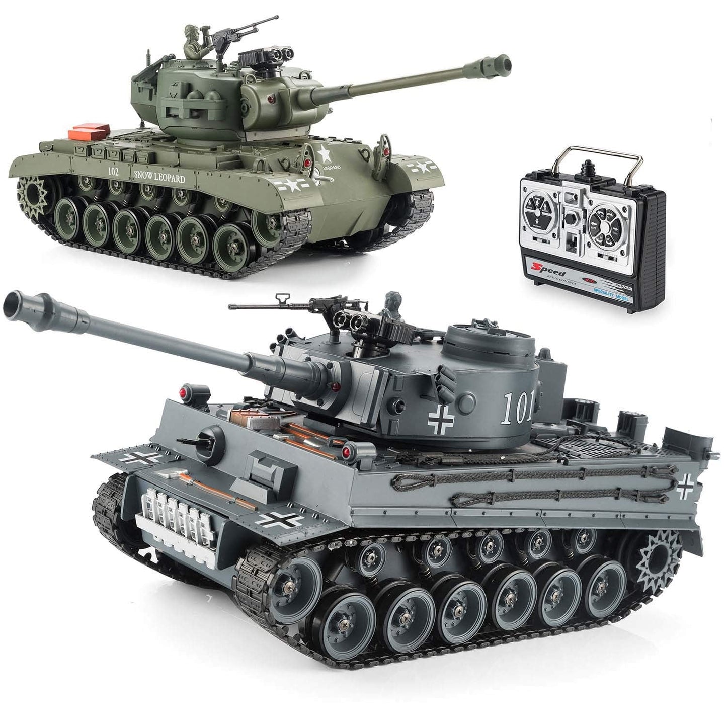 GOODS+GADGETS Remote Control RC German Tiger I 2.4GHz R/C Tank 1:16 scale model with shooting function, sound - RTR (Tiger I)