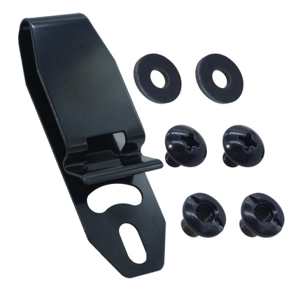 Universal Metal Belt Clip with Screws for DIY Holster Making, Knife Sheaths, IWB Holster Rust-Proof Belt Clip, Black Titanium (1.5"-1 Pack)