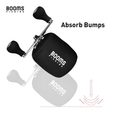 Booms Fishing RC1 Neoprene Reel Cover, Round Baitcasting Reels Cover, Fit for 3.9" W x 3.3" D Reels, Large Size