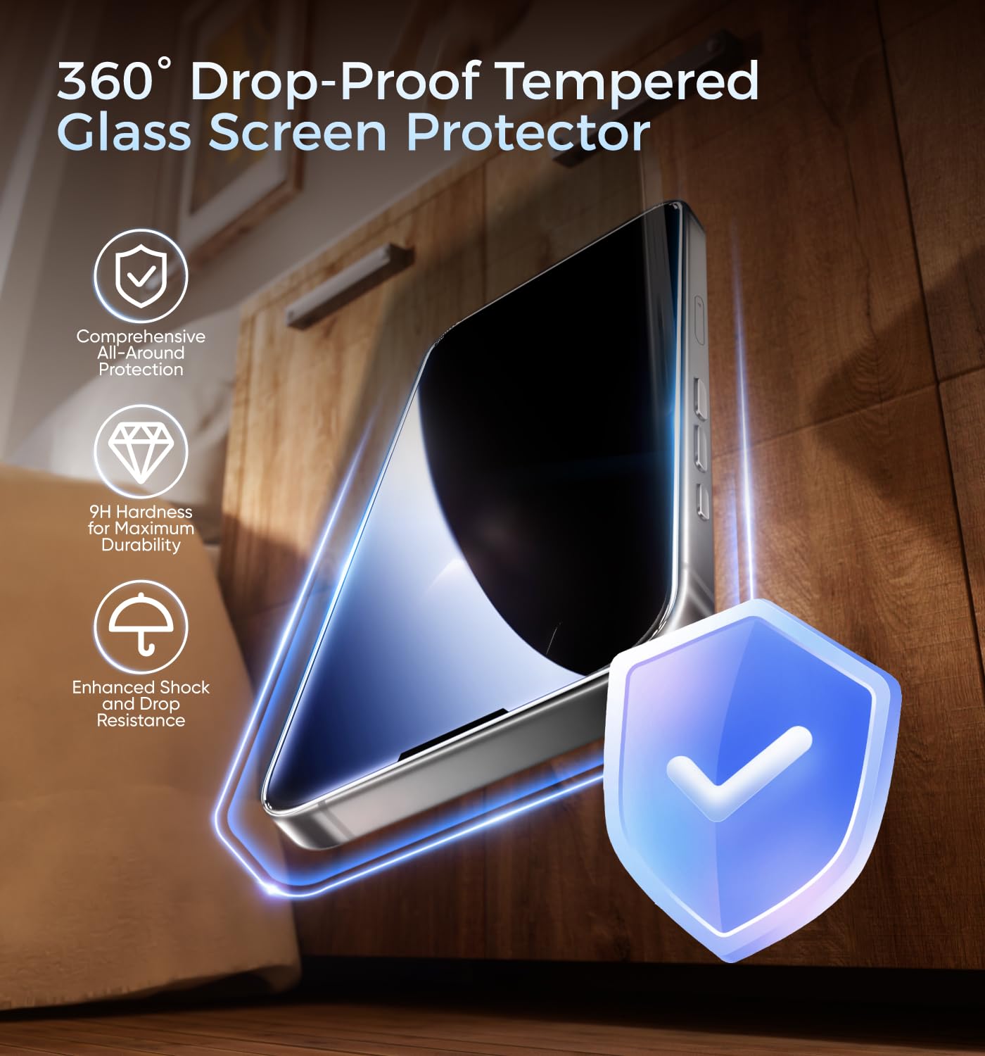 MAGIC JOHN 3rd Gen Upgraded for iPhone 16ProMax Privacy Screen Protector 6.9 Inch,25°Anti-Spy Screen,Shockproof Tempered Glass,Auto Dust-Removal,Bubble Free,Easy Installation,2 Pack