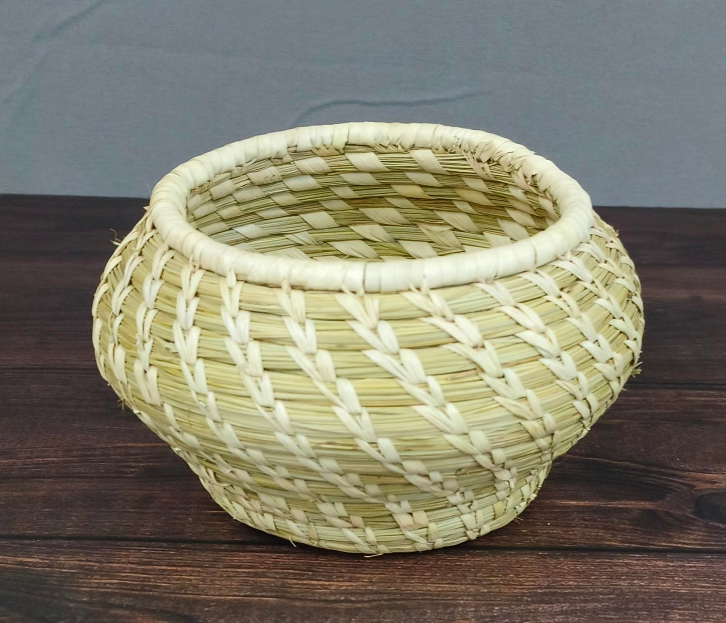 Utkal Crafts Handmade Sabai Grass Decorative Bowl | 5 Inch Diameter