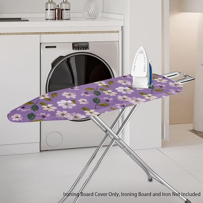 Purple Flower Ironing Board Cover and Pad Cover