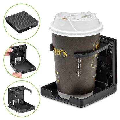 Spurtar 2pcs Boat Cup Holder Suitable for Most Size Mugs Water Bottle Drink 2.36-3.94Inch/60-100MM Adjustable Folding Wall Car Desk Cup Holder for Trucks, RVs, Vans, Boats, Campers, Caravans