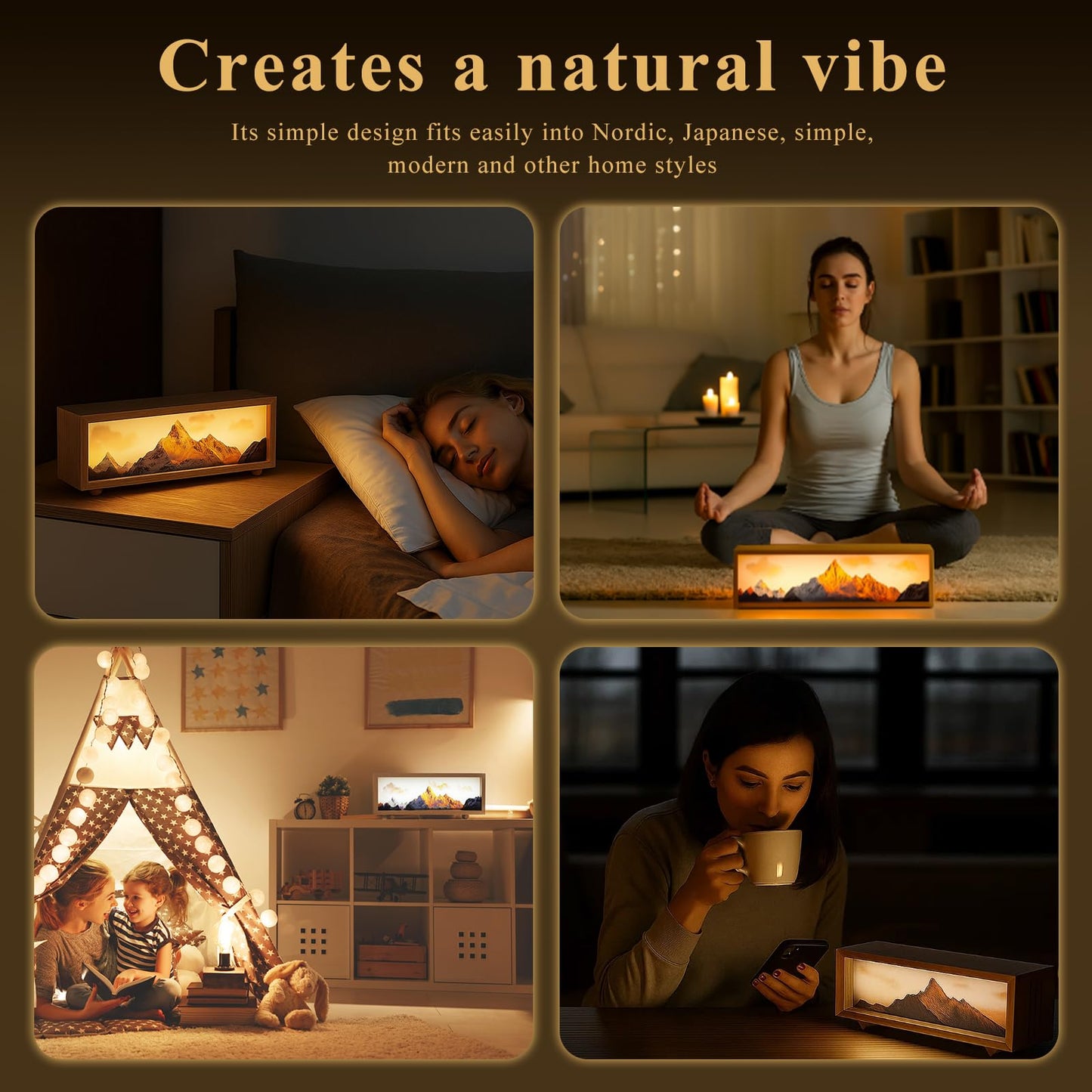 JOHOUSE Mountain Lamp- Unique Night Lamp for Bedroom, Unique Choice for Home Decor